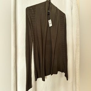 Express Olive Green Open Knit Sweater